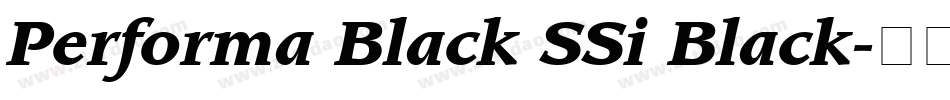 Performa Black SSi Black字体转换